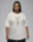 Low Resolution Jordan Girlfriend-T-Shirt für Damen (große Größe)