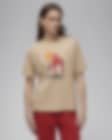 Low Resolution Jordan T-shirt met collage voor dames
