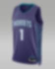 Low Resolution Charlotte Hornets Statement Edition Jordan Dri-FIT NBA Swingman-trøje til mænd