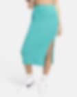 Low Resolution Falda midi de tela de canalé slim para mujer Nike Sportswear Chill Knit