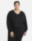 Low Resolution Nike Yoga Luxe Women's Fleece V-Neck Top (Plus Size)