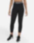 Low Resolution Γυναικείο crop κολάν μεσαίου καβάλου με φάσες από διχτυωτό υλικό Nike Pro
