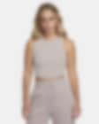 Low Resolution Camiseta de tirantes de tela de canalé pequeña ajustada cropped para mujer Nike Sportswear Chill Knit