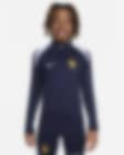Low Resolution Ποδοσφαιρική μπλούζα προπόνησης Nike Dri-FIT Γαλλική Ομοσπονδία Ποδοσφαίρου Strike για μεγάλα παιδιά