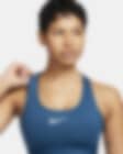 Soutien Nike Swoosh Medium Support acolchoado azul para mulher - DX6821-457