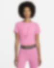 Low Resolution Nike Dri-FIT One Luxe Women's Twist Cropped Short-Sleeve Top