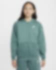 Low Resolution Nike Sportswear Club Fleece extragroßer Hoodie mit durchgehendem Reißverschluss für ältere Kinder (Mädchen)