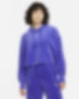 Low Resolution Nike Sportswear Korte hoodie van velours voor dames