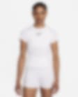 Low Resolution NikeCourt Advantage Dri-FIT Kısa Kollu Kadın Tenis Üstü