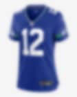 Low Resolution 12th Fan Seattle Seahawks Women's Nike NFL Game Football Jersey
