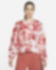 Low Resolution Nike Sportswear Bol Kesimli Fleece Batik Boyalı Kadın Crew Sweatshirt'ü