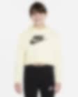 Low Resolution Sudadera con capucha corta de French Terry para niña talla grande (talla extendida) Nike Sportswear Club