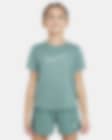 Low Resolution Koszulka treningowa z krótkim rękawem dla dużych dzieci (dziewcząt) Dri-FIT Nike One