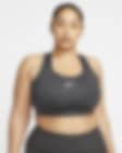 Low Resolution Nike Swoosh Women's Medium-Support Non-Padded Printed Sports Bra (Plus Size)