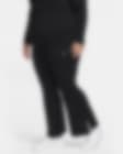 Low Resolution Γυναικείο κολάν σε εφαρμοστή γραμμή με διακριτική ριμπ ύφανση και μπατζάκια που φαρδαίνουν προς τα κάτω Nike Sportswear Chill Knit (μεγάλα μεγέθη)