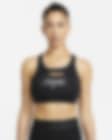 Low Resolution Bra non imbottito a sostegno medio con grafica Nike Pro Dri-FIT Swoosh – Donna