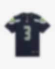 Low Resolution NFL Seattle Seahawks (Russell Wilson) Camiseta de fútbol americano del partido - Niño/a