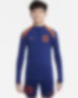 Low Resolution Ποδοσφαιρική μπλούζα προπόνησης Nike Dri-FIT Κάτω Χώρες Strike για μεγάλα παιδιά
