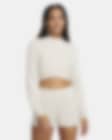 Low Resolution Γυναικεία crop μπλούζα από French Terry ύφασμα με crew λαιμόκοψη Nike Sportswear Chill Terry