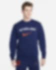 Low Resolution Męska piłkarska bluza dresowa z półokrągłym dekoltem Nike Holandia Club Fleece