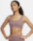Low Resolution Bra deportivo de tela de canalé con forro ligero de baja sujeción para mujer Nike Alate All U