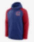 Nike Red/royal Chicago Cubs Overview Half-zip Hoodie Jacket