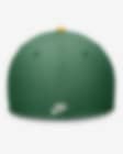 Men's Nike Green/Gold Oakland Athletics Cooperstown Collection Rewind Swooshflex Performance Hat Size: Large/Extra Large