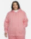 Low Resolution Overdimensioneret Nike Sportswear Phoenix Fleece-pullover-hættetrøje med fuld lynlås til kvinder (plus size)