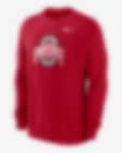 Low Resolution Sudadera de cuello redondo sin cierre universitaria Nike para hombre Ohio State Buckeyes Primetime Evergreen Logo