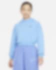 Low Resolution Sudadera con gorro oversized cropped para niña talla grande Nike Sportswear Club Fleece