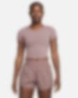Low Resolution Γυναικεία κοντομάνικη μπλούζα crop Dri-FIT Nike One Fitted