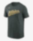 Low Resolution Nike Wordmark (MLB Oakland Athletics) Men's T-Shirt