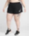 Low Resolution Nike One Swoosh hardloopshorts met Dri-FIT, halfhoge taille en binnenbroekje voor dames (Plus Size)