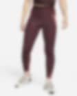 Nike Pro Training tights in burgundy