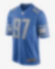 Nike Detroit Lions No91 A'Shawn Robinson Blue Team Color Men's Stitched NFL Vapor Untouchable Elite Jersey