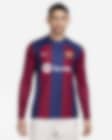 Low Resolution Camisola de futebol de manga comprida Nike Dri-FIT do equipamento principal Stadium FC Barcelona 2023/24 para homem