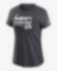 Nike Women's 2021 NFC Champions Team Slogan (NFL Los Angeles Rams) T-Shirt in Grey, Size: Medium | NPAF06G95X-01E