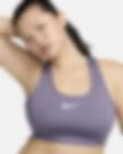 Low Resolution Sutiã de desporto ajustável sem almofadas Nike Swoosh High Support para mulher