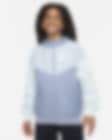 Low Resolution Volná bunda Nike Sportswear Windrunner s kapucí a délkou po boky pro větší děti (chlapce)