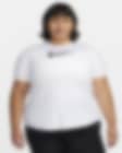 Low Resolution Dámské běžecké tričko Dri-FIT Nike One Swoosh s krátkým rukávem (větší velikost)