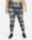 Low Resolution Nike Dri-FIT One Luxe Trainings-Leggings mit halbhohem Bund und Print für Damen (große Größe)