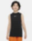 Low Resolution Nike Pro-bluse uden ærmer til større børn (drenge)