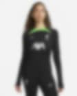 Low Resolution Liverpool FC Strike Nike Dri-FIT kerek nyakkivágású női futball-melegítőfelső