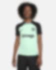 Low Resolution Ποδοσφαιρική κοντομάνικη πλεκτή μπλούζα Nike Dri-FIT εναλλακτικής εμφάνισης Τσέλσι Strike για μεγάλα παιδιά