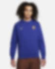 Low Resolution Męska piłkarska bluza dresowa z półokrągłym dekoltem Nike FC Barcelona Club