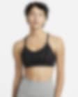 Low Resolution Brassière de sport rembourrée à maintien léger et liserés métallisés Nike Yoga Dri-FIT Indy pour Femme