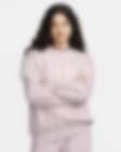 Low Resolution Nike Sportswear Phoenix Fleece Bol Kesimli Sıfır Yaka Logolu Kadın Sweatshirt'ü