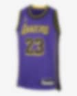 Low Resolution LeBron James Los Angeles Lakers Statement Edition Jordan Swingman NBA-jersey met Dri-FIT voor jongens
