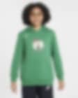 Low Resolution Flísová mikina Nike NBA Boston Celtics Club s kapucí pro větší děti