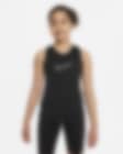 Low Resolution Koszulka treningowa bez rękawów dla dużych dzieci (dziewcząt) Dri-FIT Nike One